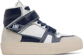 AMI Alexandre Mattiussi Navy & White Arcade Sneakers