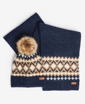 BARBOUR - Eden Fairisle Beanie & Scarf Gift Set