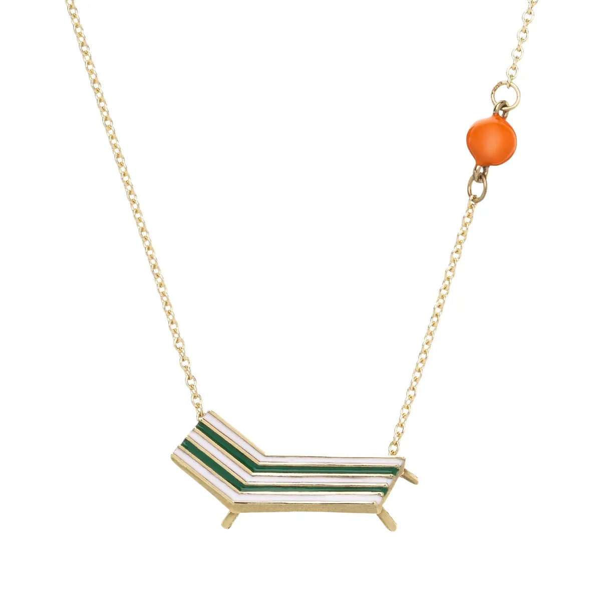 BEACH CHAIR GREEN NECKLACE