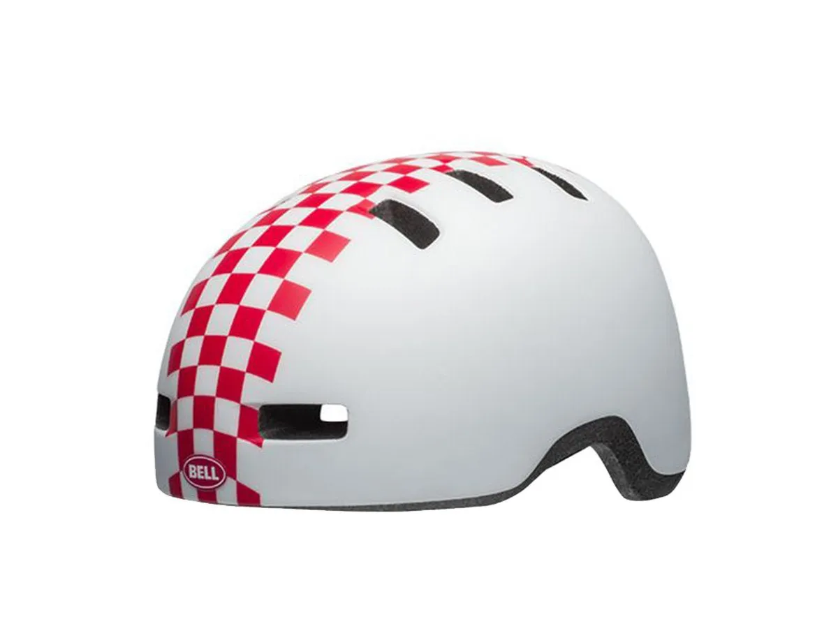 Bell Lil Ripper Child Helmet - Matt White-Pink Checkers - 2019