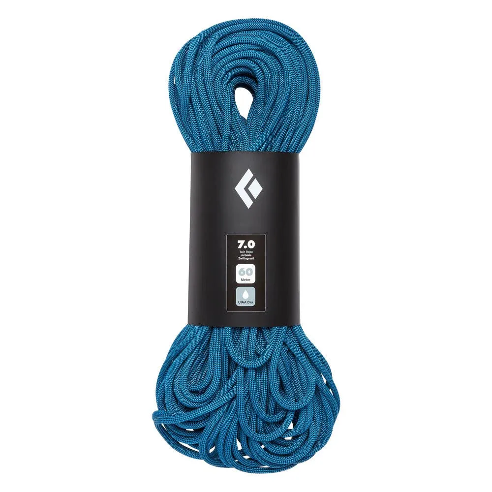 Black Diamond 7.0 Dry Climbing Rope | Twin Ropes | BananaFingers