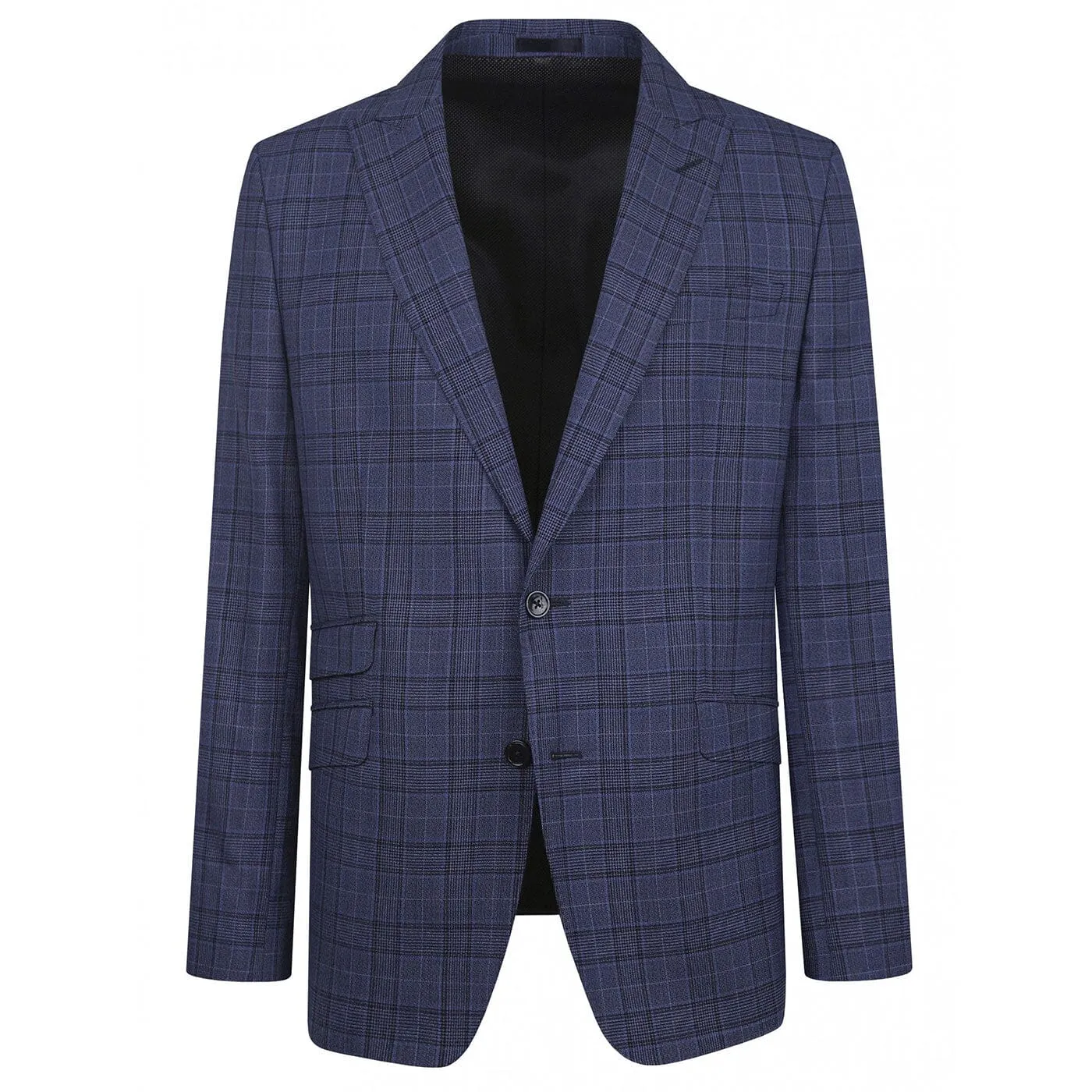 Blue Prince of Wales Check Wool Jacket