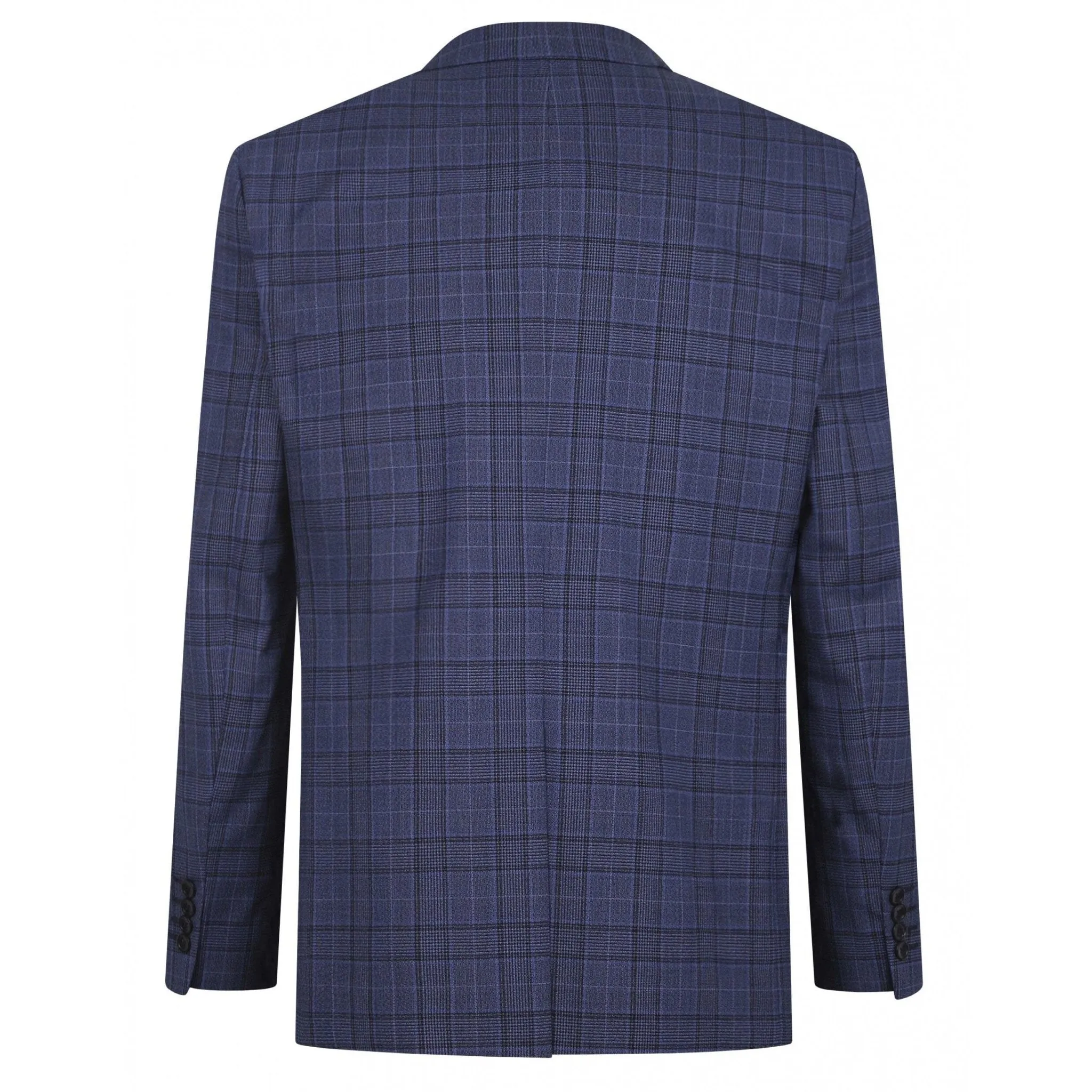 Blue Prince of Wales Check Wool Jacket