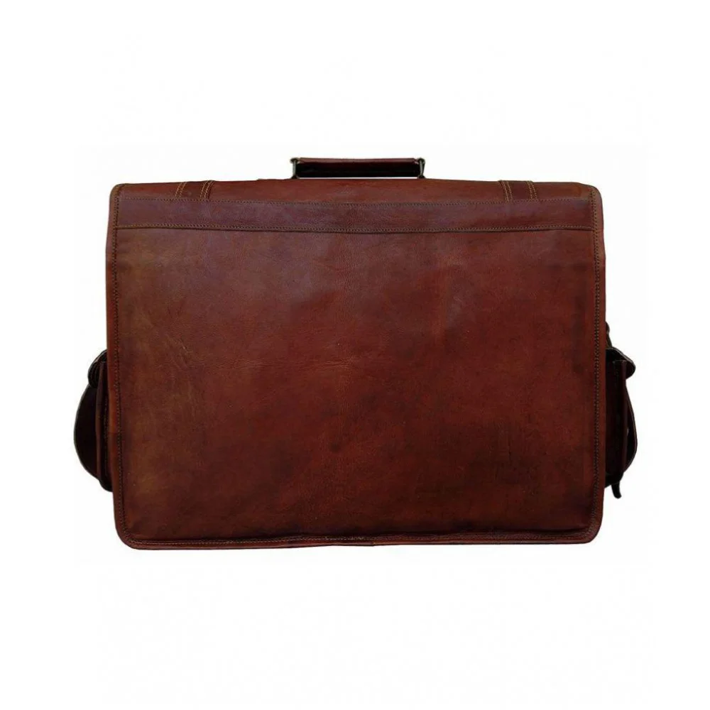 Brown Leather Casual Messenger Bag