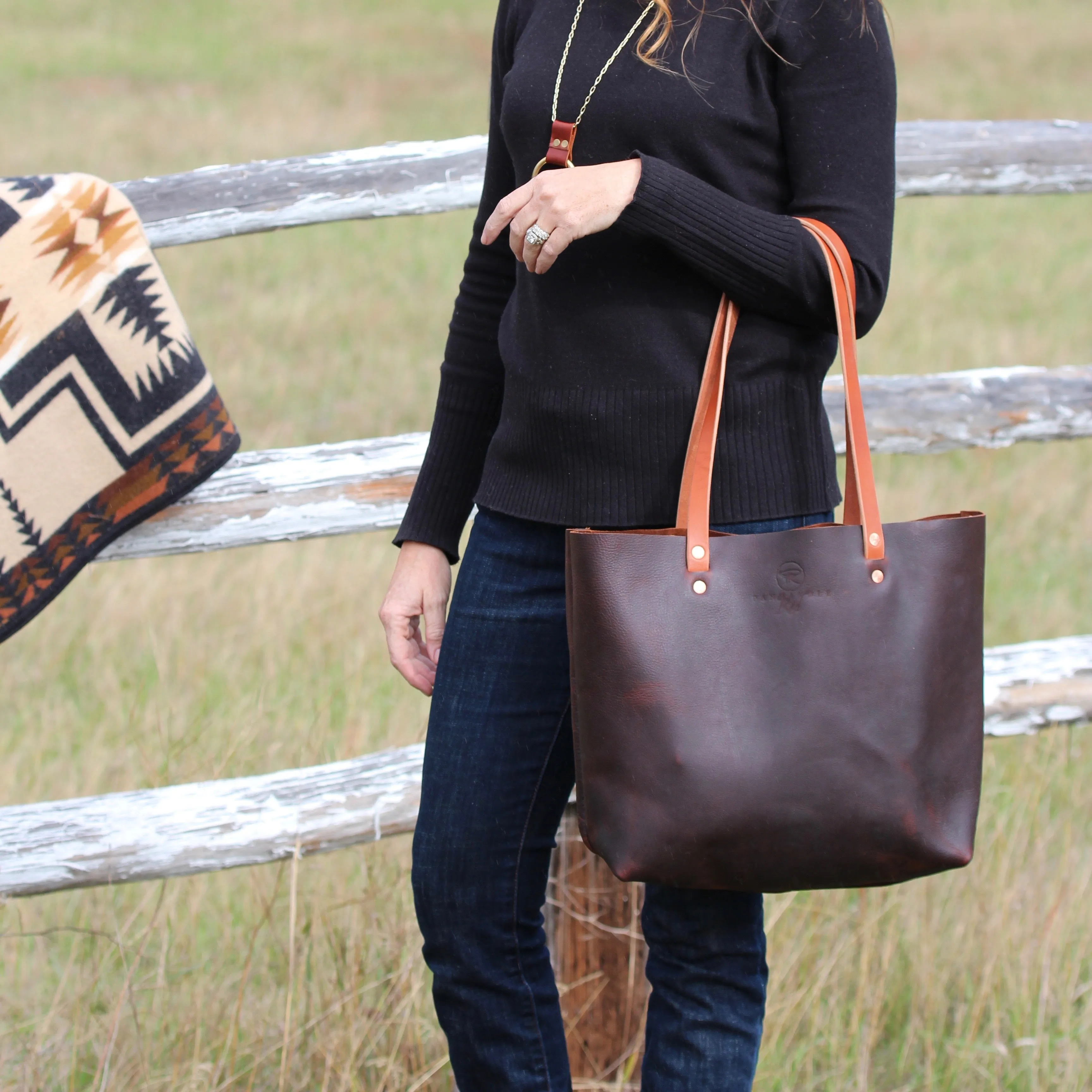 Brown Leather Tote Bag