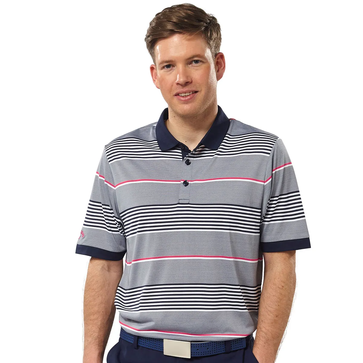 Callaway Men's 3 Colour Stripe Golf Polo Shirt