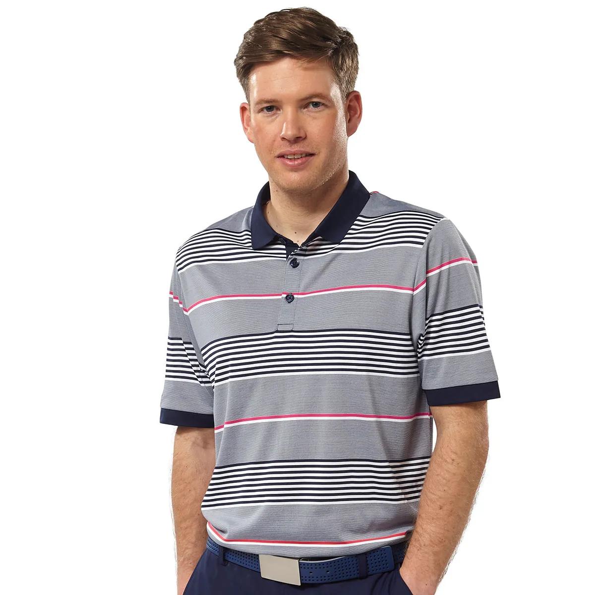 Callaway Men's 3 Colour Stripe Golf Polo Shirt