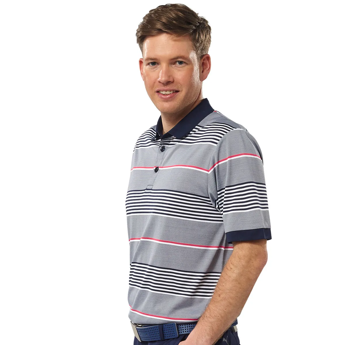 Callaway Men's 3 Colour Stripe Golf Polo Shirt