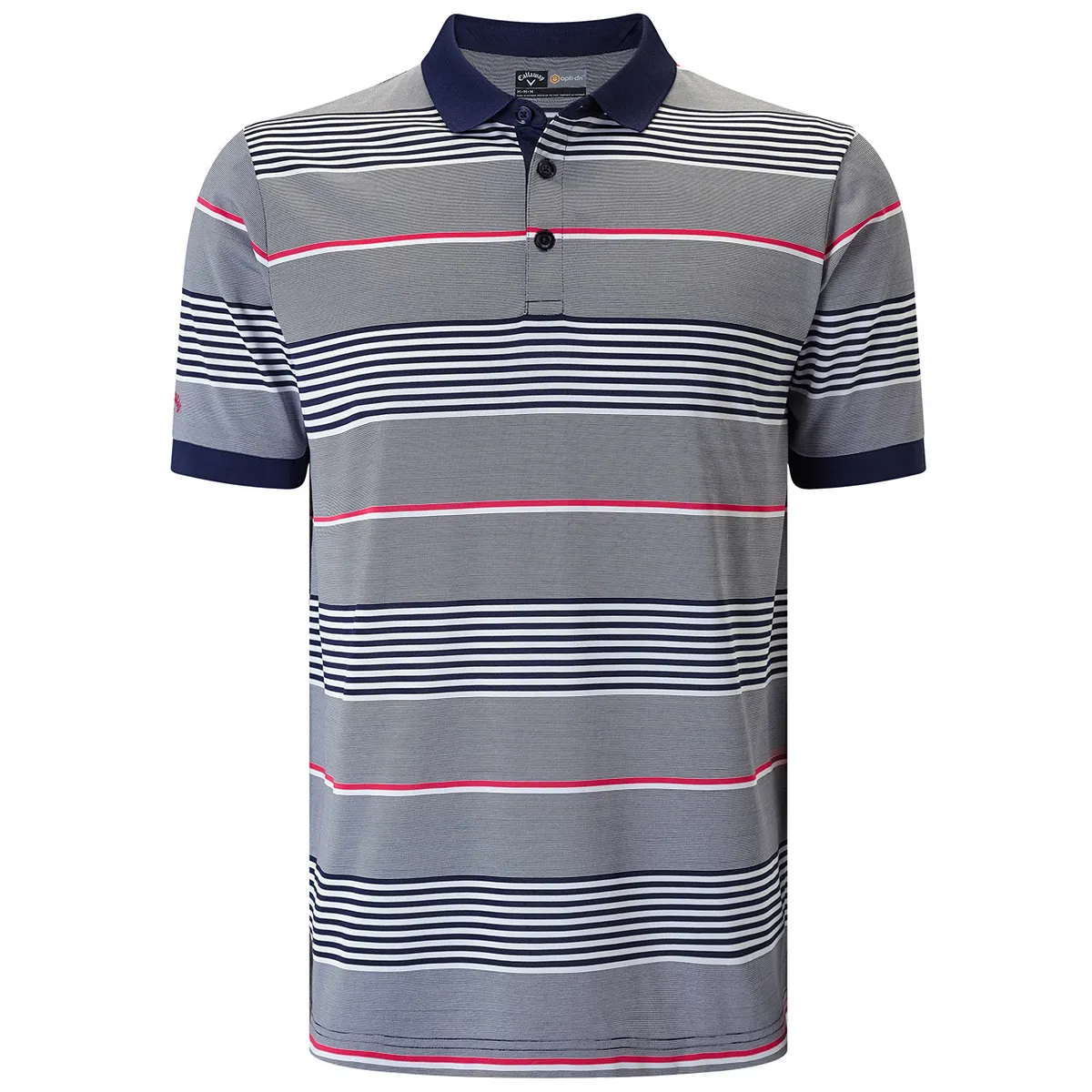 Callaway Men's 3 Colour Stripe Golf Polo Shirt