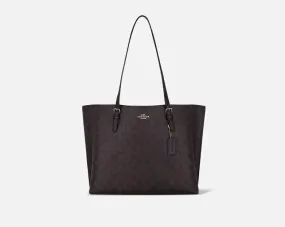 Coach Mollie Tote In Signature Canvas Gold/Brown Black