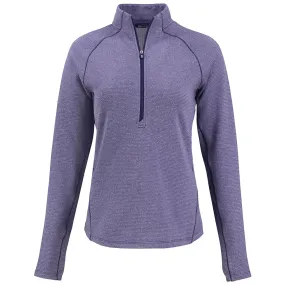 Cutter & Buck Women's College Purple Heather Peshastin Eco Recycled Half Zip Pullover