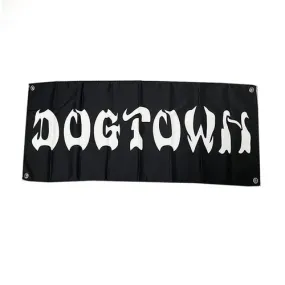 Dogtown Skateboards Banner Bar Logo Flag Black/White 46" x 15"