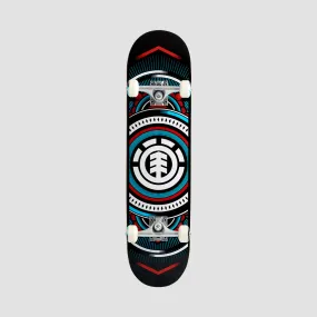 Element Hatched Red Blue Skateboard - 7.75"