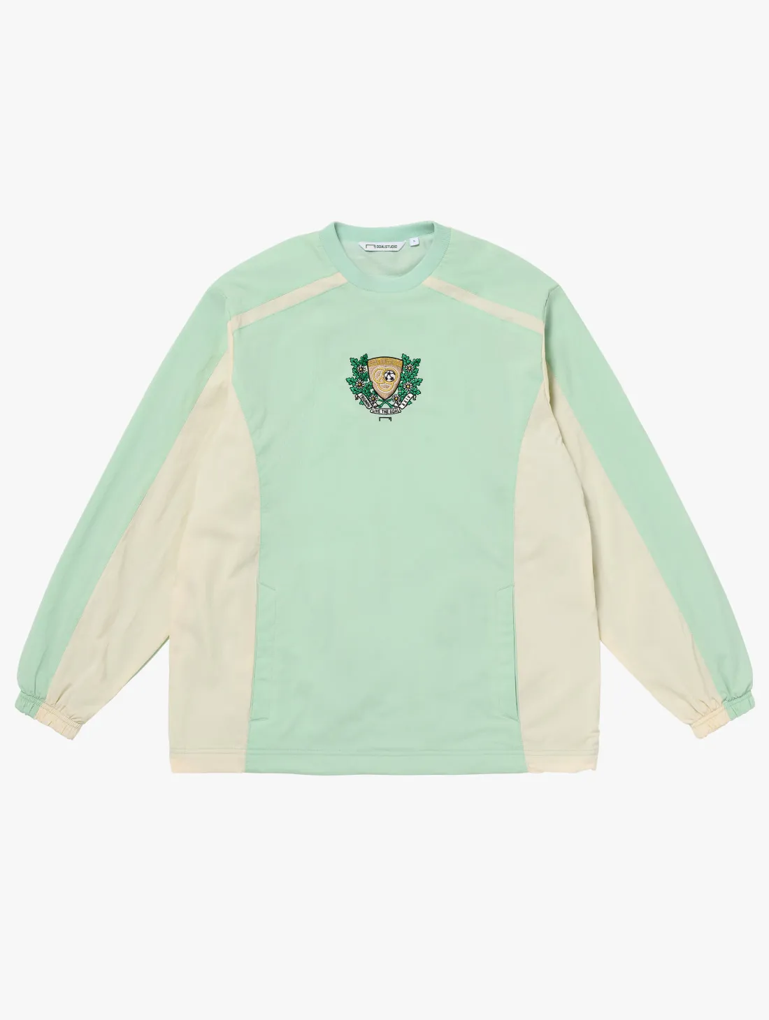 EMBLEM BRUSH LINED WIND PULLOVER-MINT