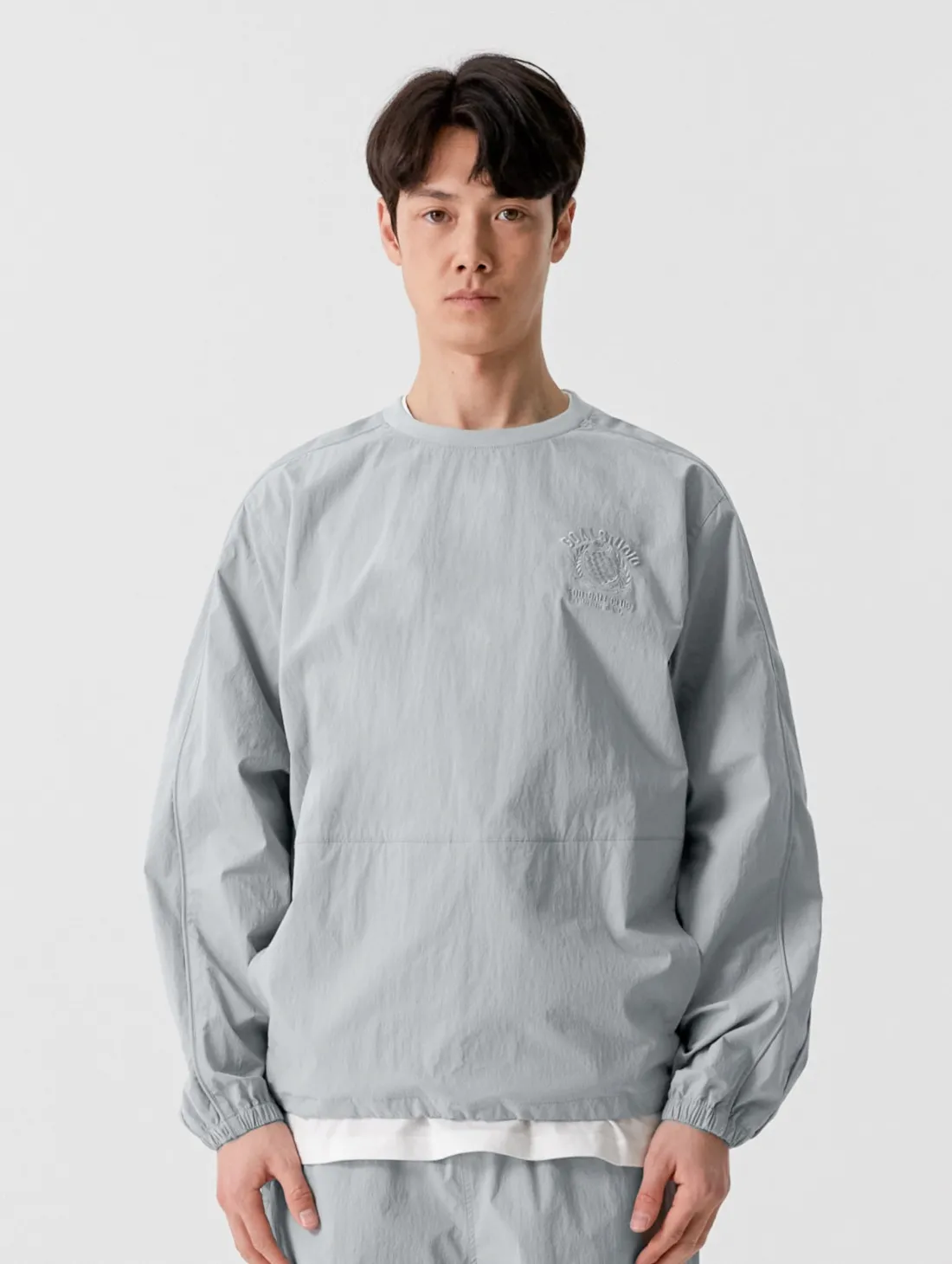 FC STRETCH NYLON WIND PULLOVER-GREY