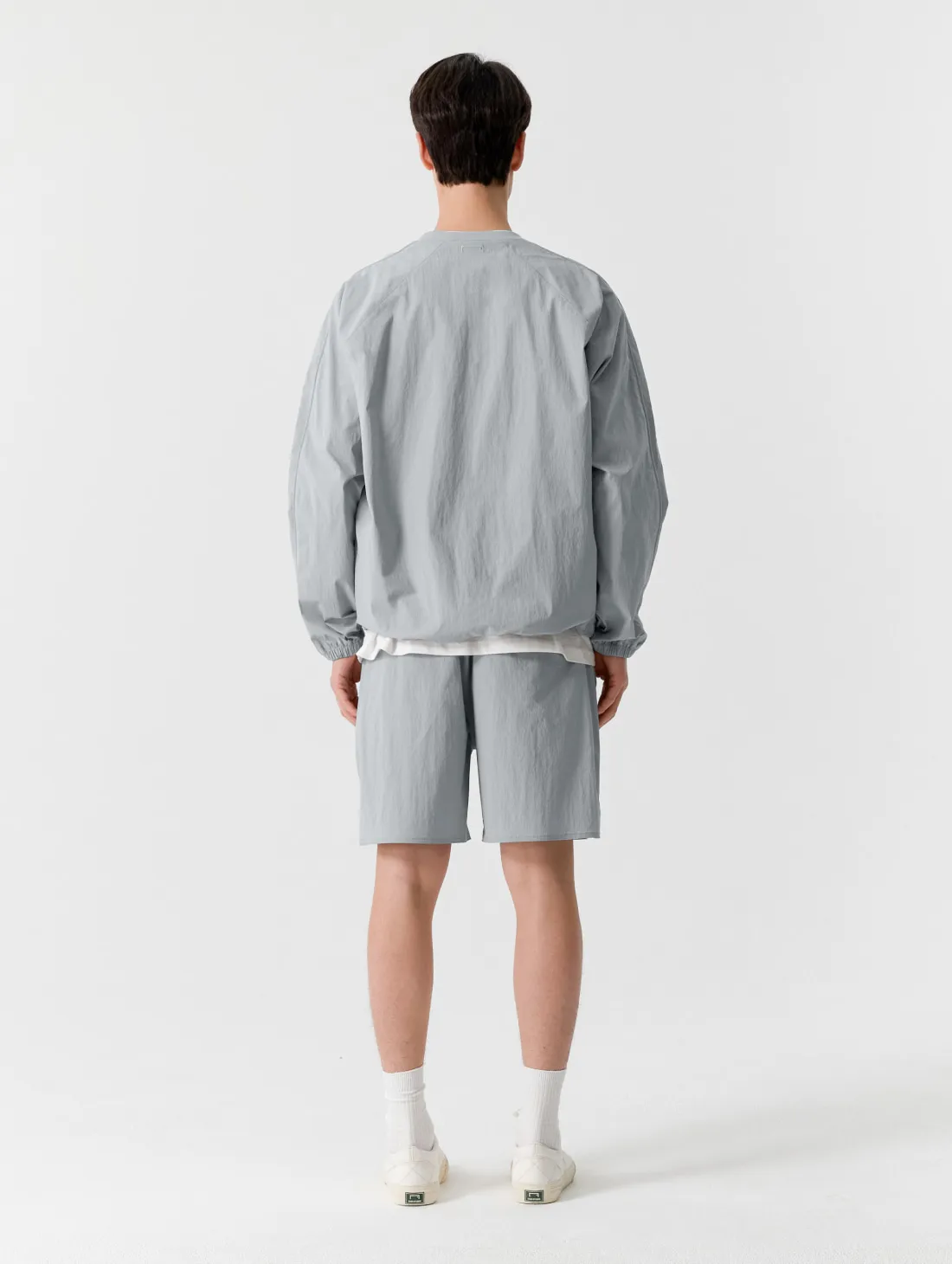 FC STRETCH NYLON WIND PULLOVER-GREY