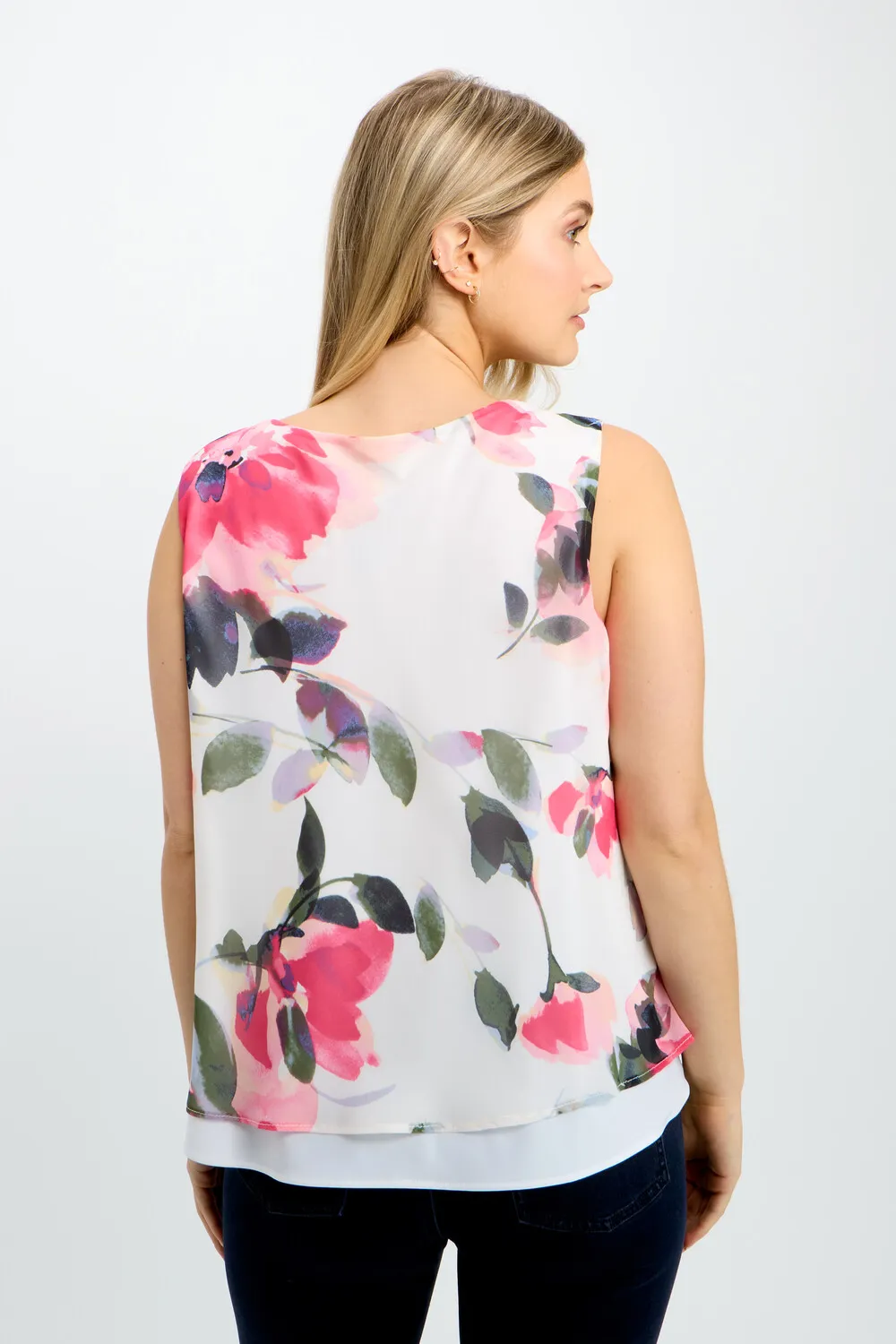 Floral Sleeveless V-neck Pullover Style 6281241206