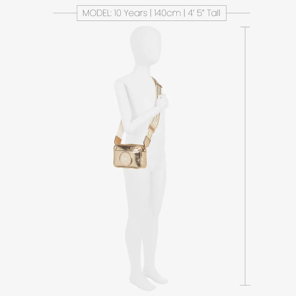 Girls Gold Faux Leather Bag (17cm)