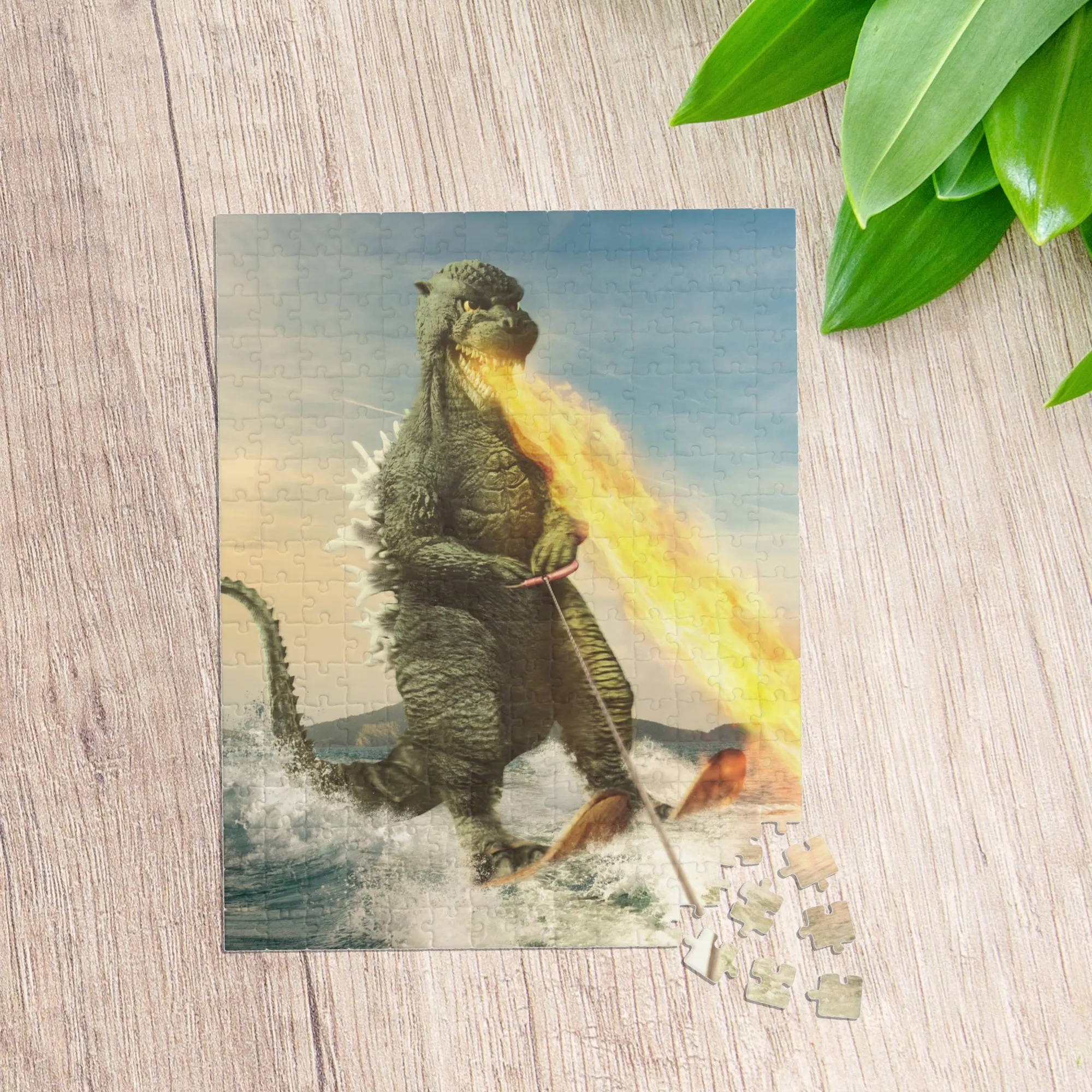 Godzilla Ski Jigsaw Puzzle