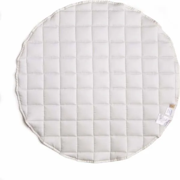 Gooselings Picnic Gingham Round play Mat, Beige