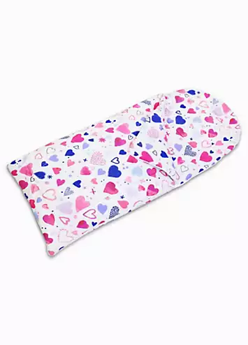 Happy Linen Co. Hearts Reversible Sleeping Bag | Kaleidoscope