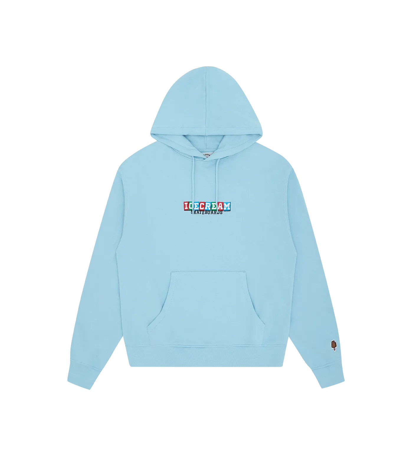 IC SKATEBOARDS EMBROIDERED POPOVER HOOD - BLUE