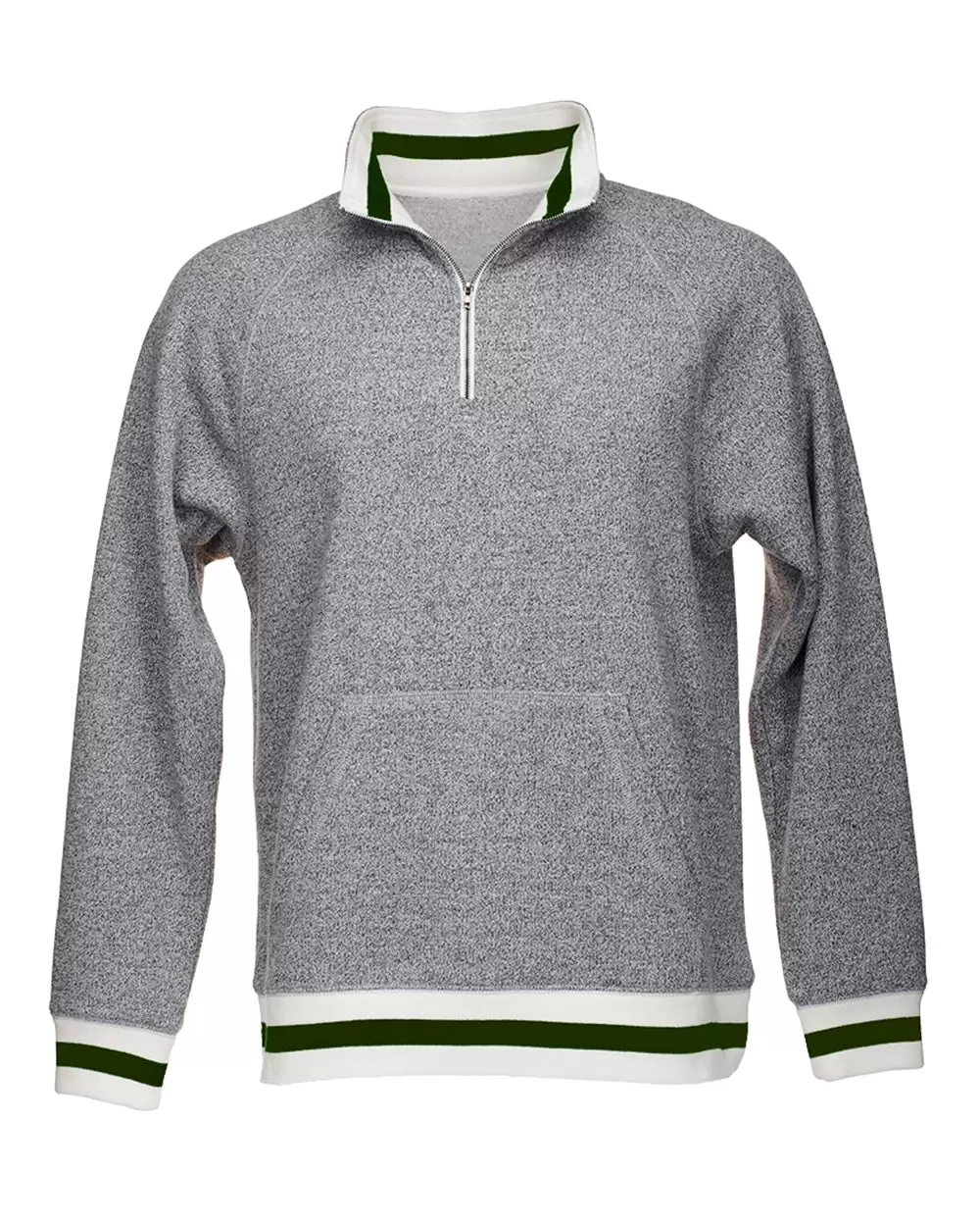 J America 8703 Peppered Fleece 1/4 Zip Pullover SKU: 8703