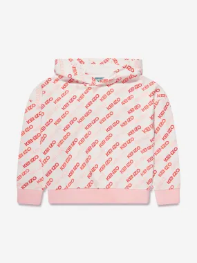 KENZO Girls Logo Print Hoodie in Ivory