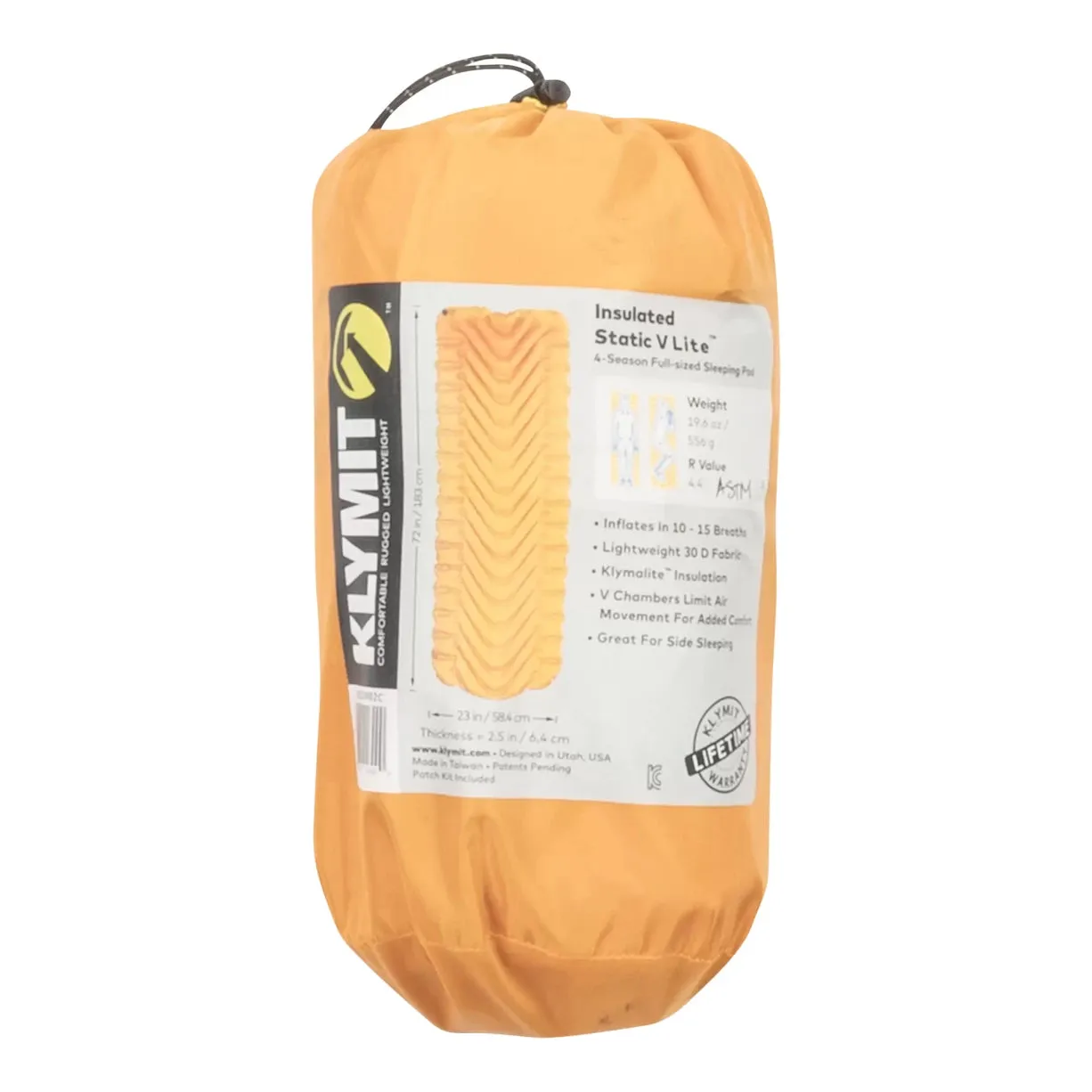 Klymit Insulated Static V Lite Inflatable Sleeping Pad