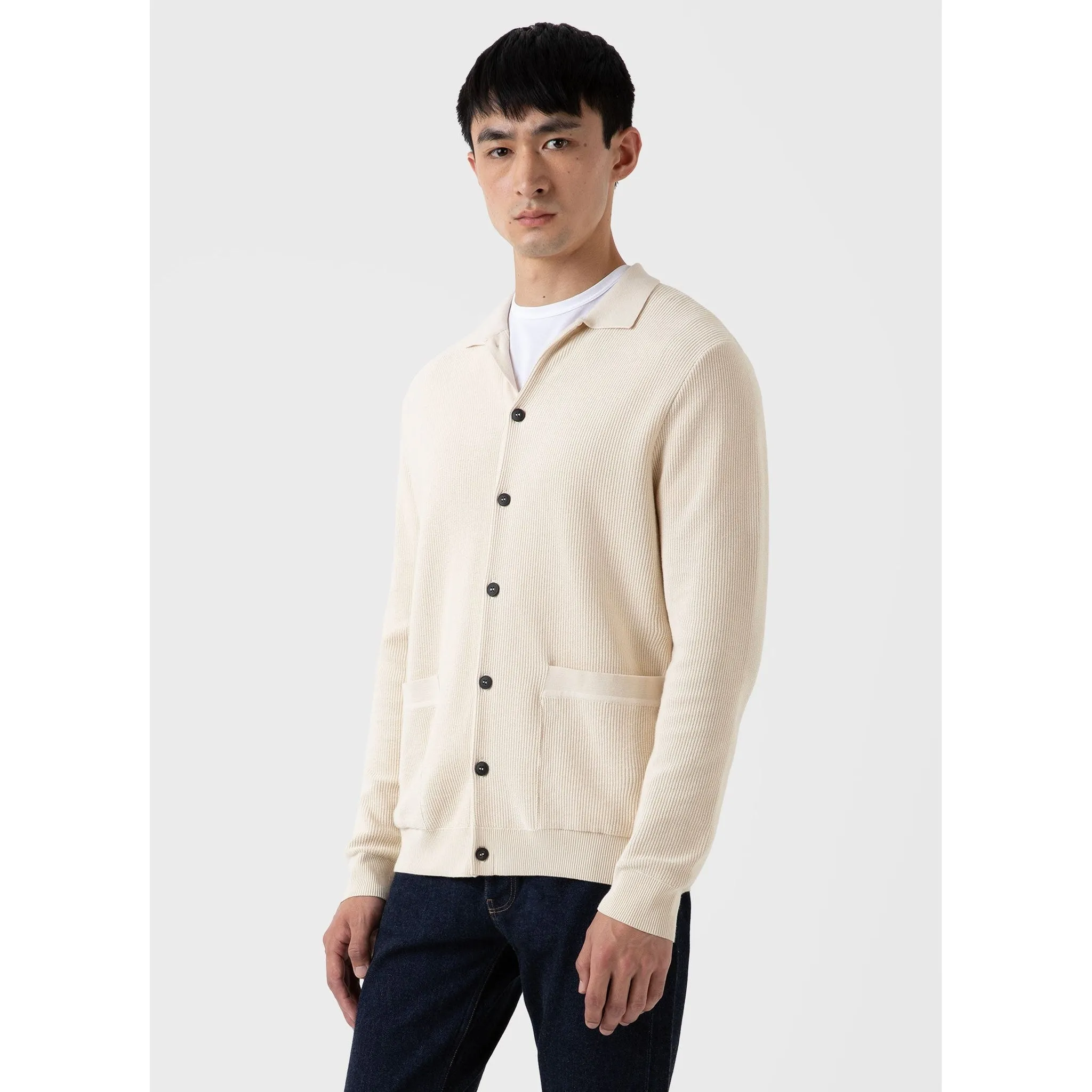 Knitted Jacket | Men | Ecru