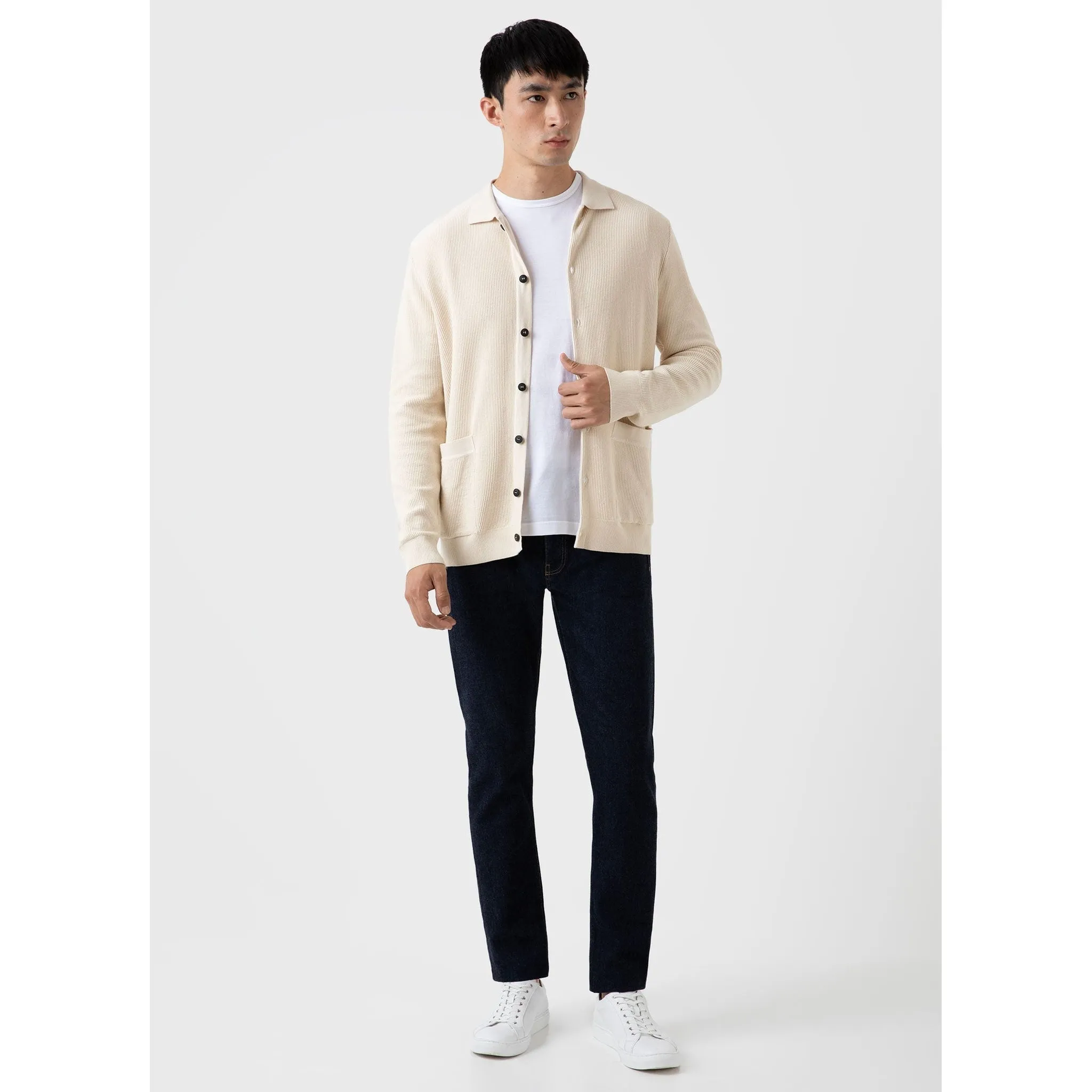 Knitted Jacket | Men | Ecru