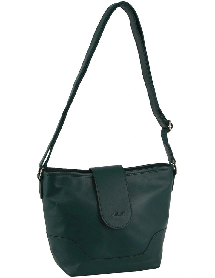 Leather Cross-Body Bag in Zirkon