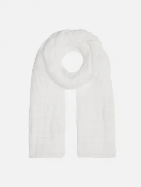 Linen Woven Scarf | White