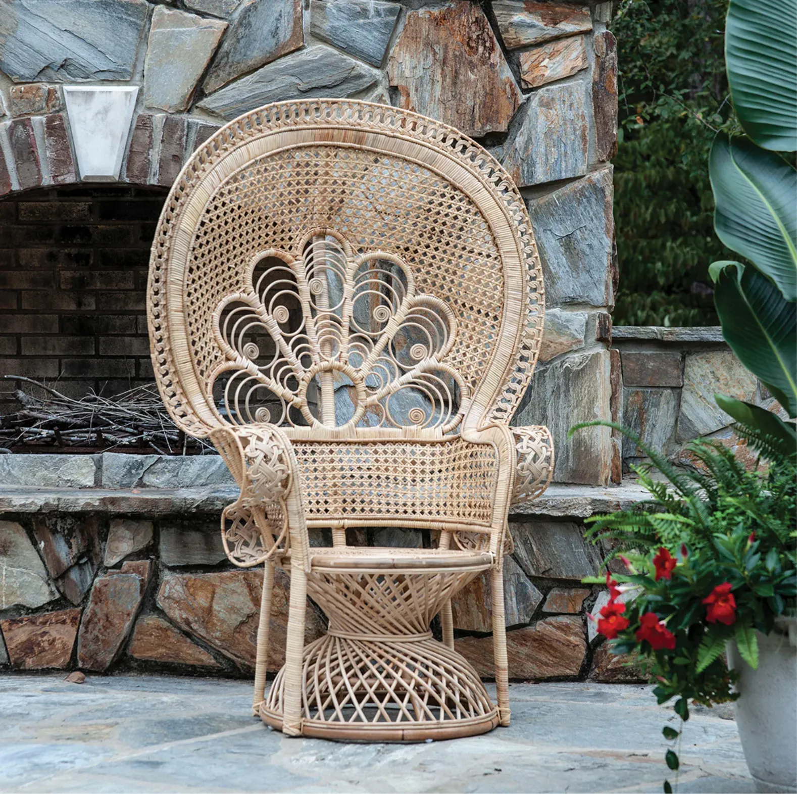 Lollipop Rattan Peacock Lounge Chair - Matthew Izzo Collection