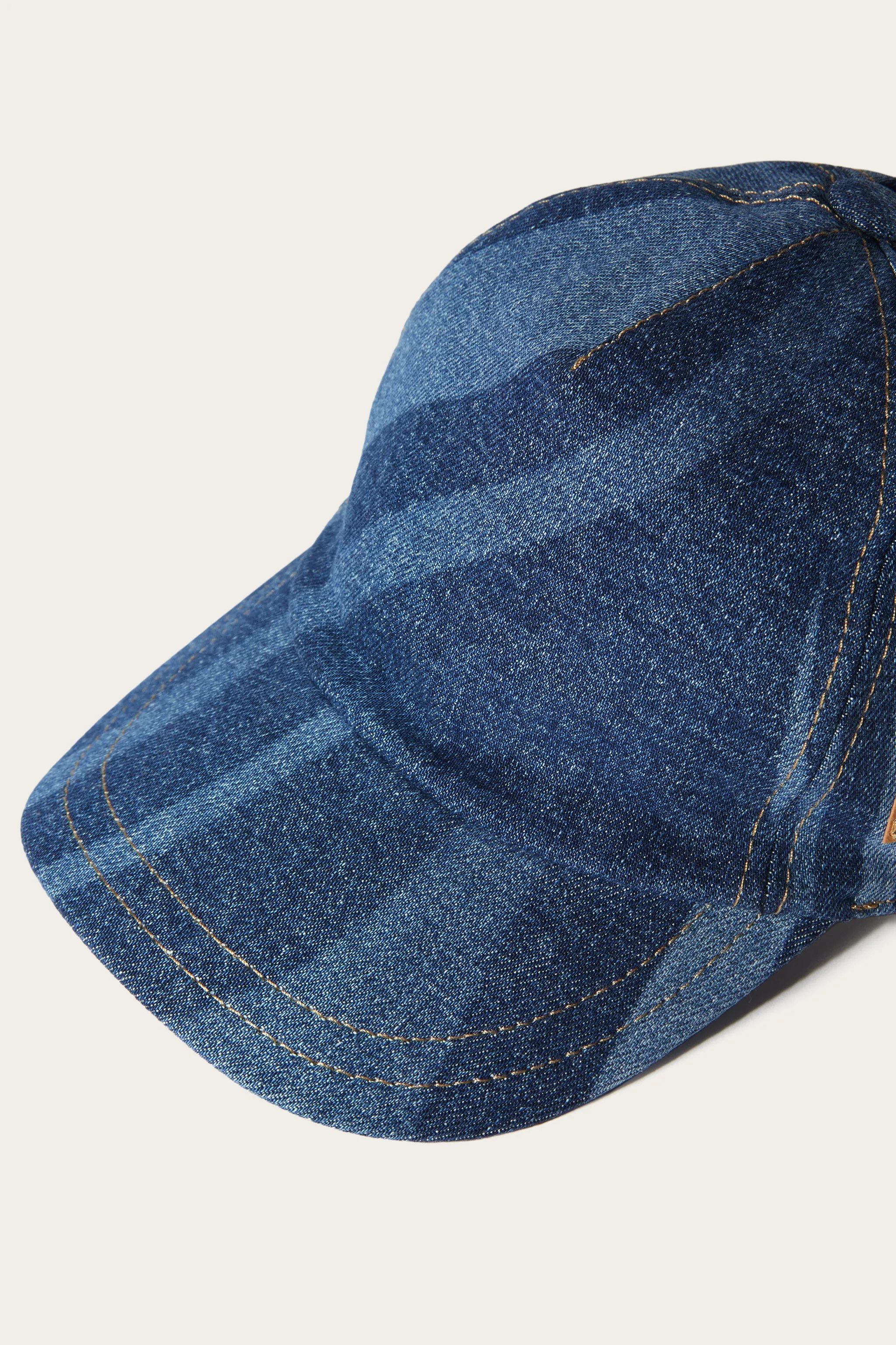 Marmo-Print Denim Cap