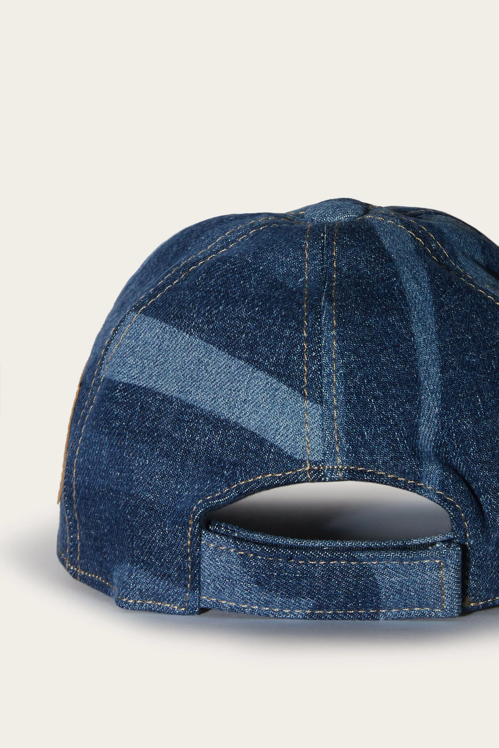 Marmo-Print Denim Cap