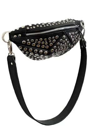 Metal Rivet-Embellished Cross-Body Bag