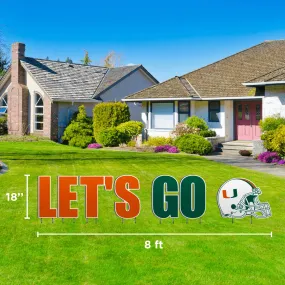 Miami Hurricanes Let's Go Helmet Lawn Display