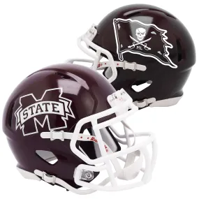 Mike Leach Mississippi State Bulldogs Fanatics Authentic Pirate Riddell Speed Mini Helmet