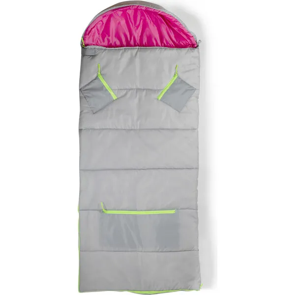 Mimish Sleep 'N' Pack Big Kids Sleeping Bag, Software/Hibiscus