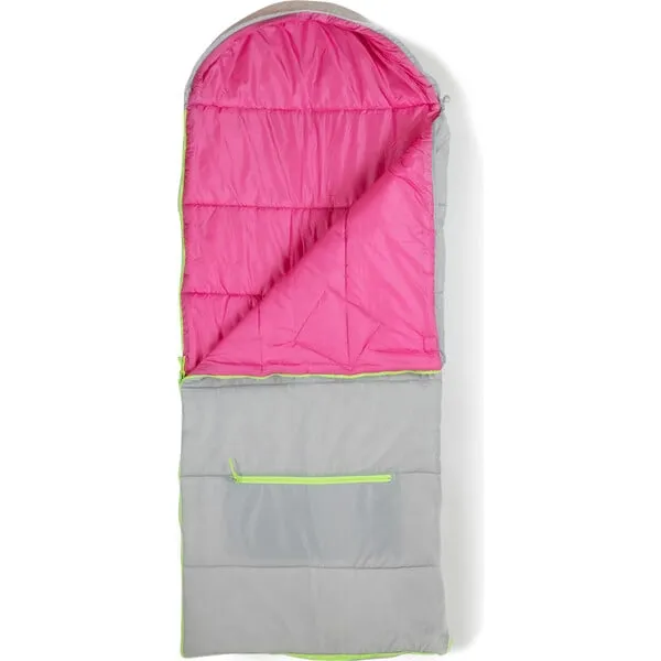 Mimish Sleep 'N' Pack Big Kids Sleeping Bag, Software/Hibiscus