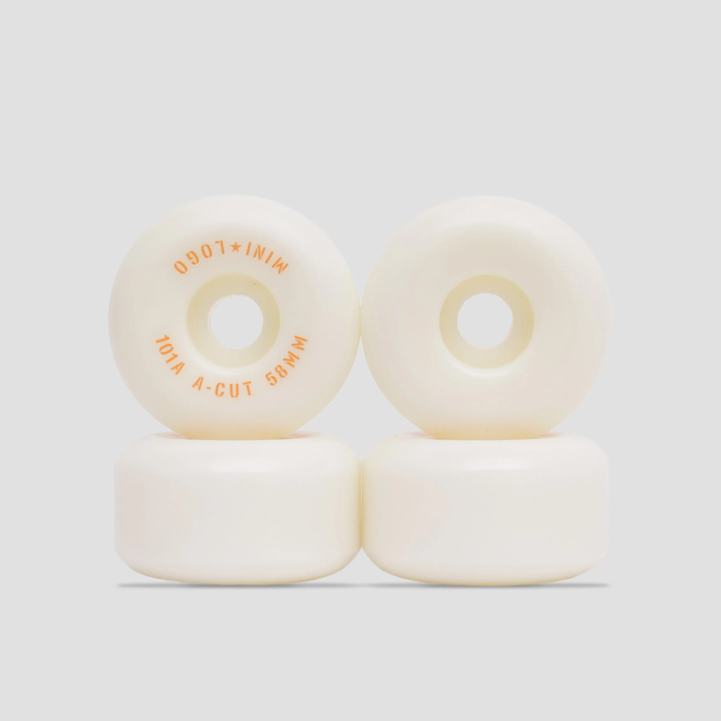 Mini Logo 58mm 101a A-Cut 2 Skateboard Wheels White