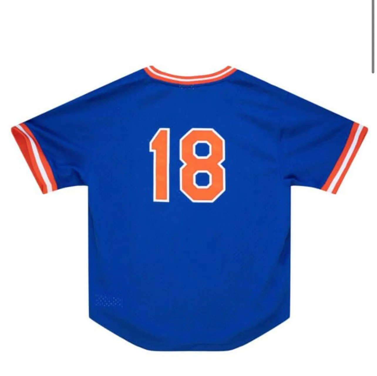 Mitchell & Ness MLB  JERSEY-pullover - NEW YORK METS 86 -MENS-ROYAL BLUE ORANGE