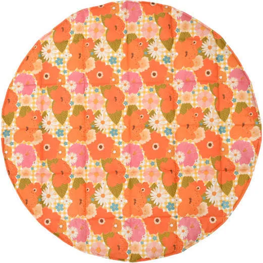 Moi Mili Round Cotton Play Mat, Picnic With Flowers