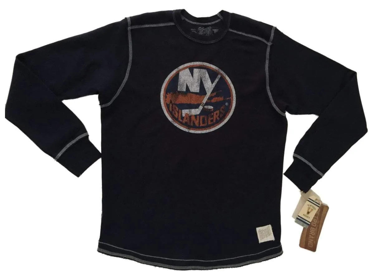 New York Islanders Retro Brand Navy Lightweight Inside Out Pullover Sweatshirt