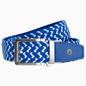 Nexbelt Braided Blue & White Golf Belt 1.38 [35mm]