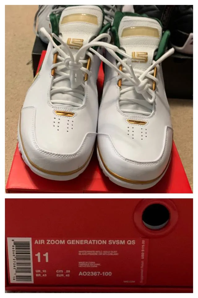 Nike Air Zoom Generation SVSM Retro LeBron AO2367-100 Si...