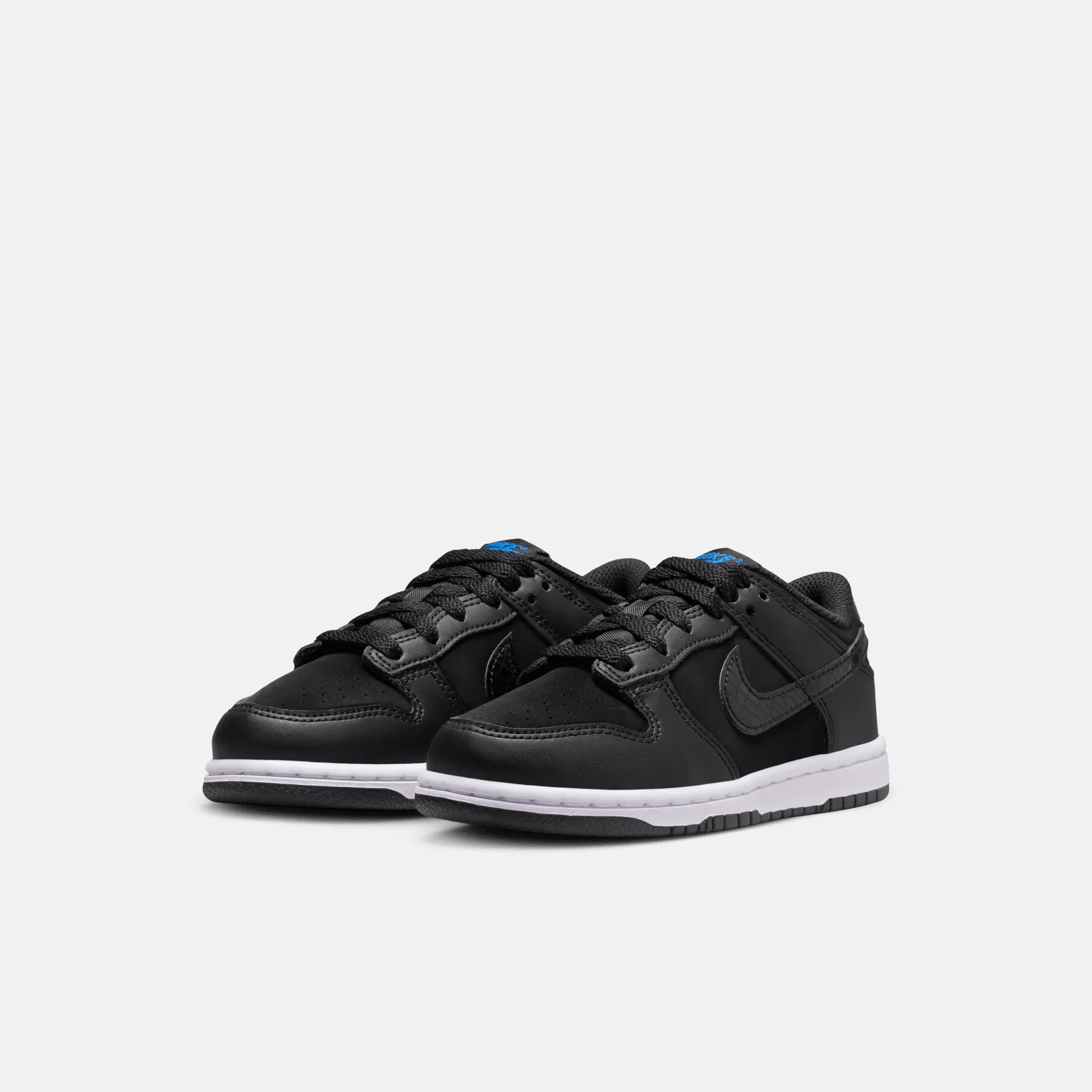 Nike Kids' Dunk Low SE Black Croc Swoosh (PS)