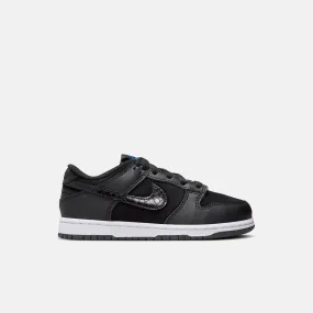 Nike Kids' Dunk Low SE Black Croc Swoosh (PS)