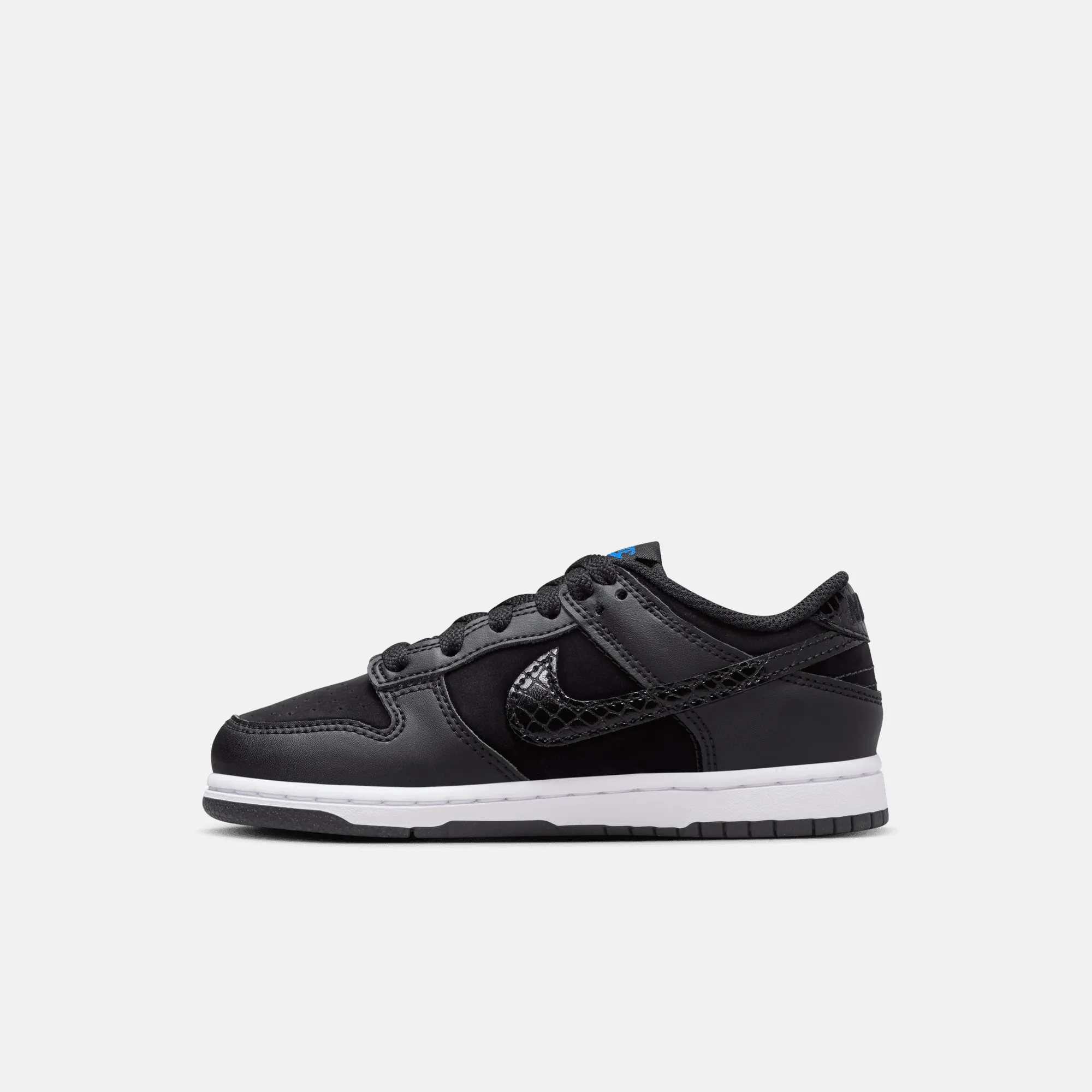 Nike Kids' Dunk Low SE Black Croc Swoosh (PS)